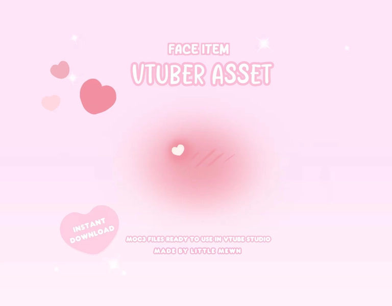 VTuber Asset | Rigged Heart Blush