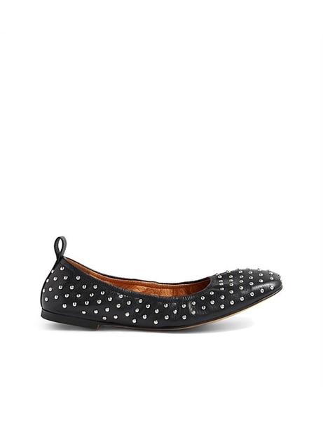 Mollini Narn Black Leather Ballet Flats | David Jones