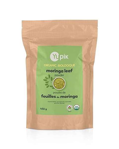 Yupik Organic Moringa Leaf Powder Superfood, Non-GMO, Vegan, Gluten-Free, 0.45Kg