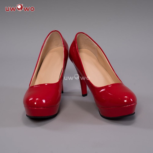 Uwowo All-match Copslay Shoes Red White High Heels The Power Makima Shoes - 39 / Red