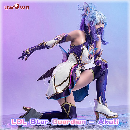 Uwowo League of Legends/LOL Costume Star Guardian Akali SG Akali Cosplay Costume - 【In Stock】S