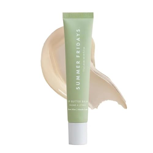 Summer Fridays Lip Butter Balm - Conditioning Lip Mask and Lip Balm for Instant Moisture, Shine and Hydration - Sheer-Tinted, Soothing Lip Care - Sweet Mint (.5 Oz) - Sweet Mint