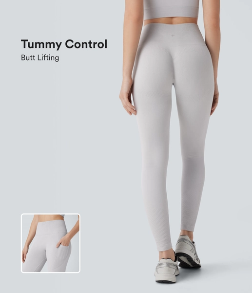 Seamless Flow High Waisted Tummy Control Butt Lifting Pocket Yoga Leggings