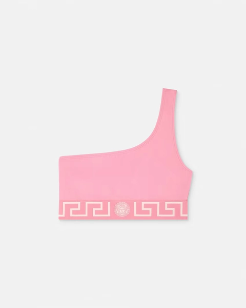 Greca Border One-Shoulder Bikini Top