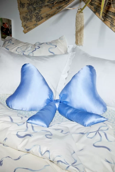 Big Bow Satin Throw Pillow