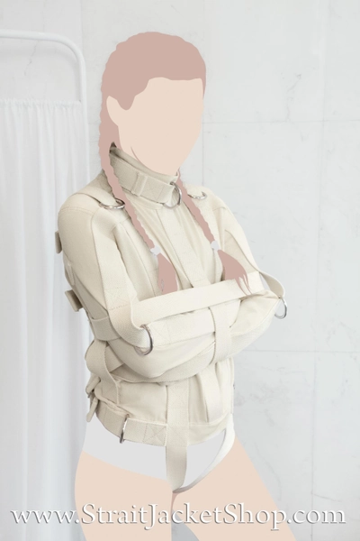 Heavy Duty Straitjacket - Central or Sides Crotch Strap / Canvas Fully Functional Theatrical Straitjacket / Institutional / Asylum