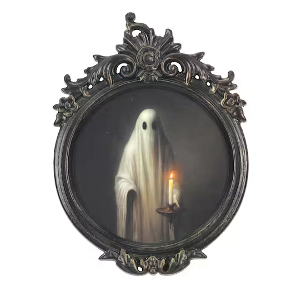 12" Framed Ghost Wall Art 