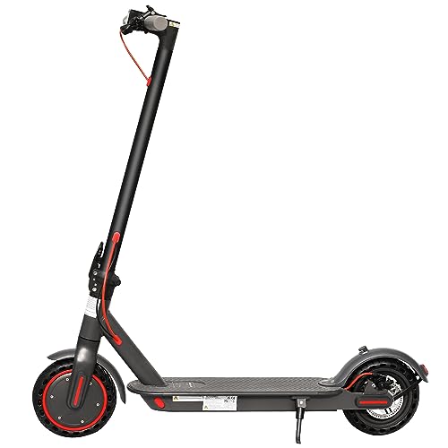 USIE Electric Scooter, 350W Motor, 15-35 Miles Range & 15.56 MPH, 8.5" Dual Density Tires, E-ABS Electronic Brake, Commuter E-Scooter for Adults - Black