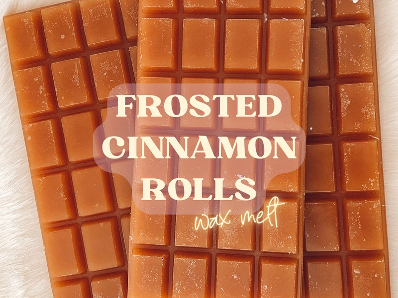 Wax Melt: Frosted Cinnamon Rolls, Strong Scent, Highly Scented Wax Melt, Snap Bar, Bakery Scent, Food Scent, Wax Melt for Wax Warmer/Melter