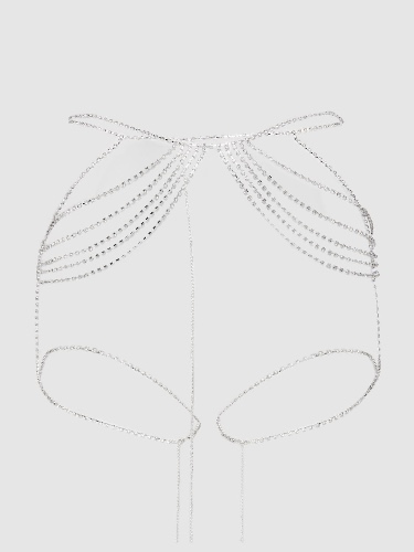 Ziggy Rhinestone Drape Garter | Silver / 1SIZE