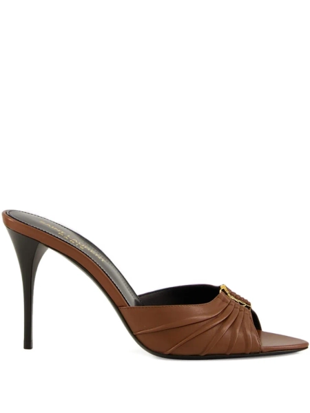 Saint Laurent 90mm Babylone leather heeled sandals | 36.5