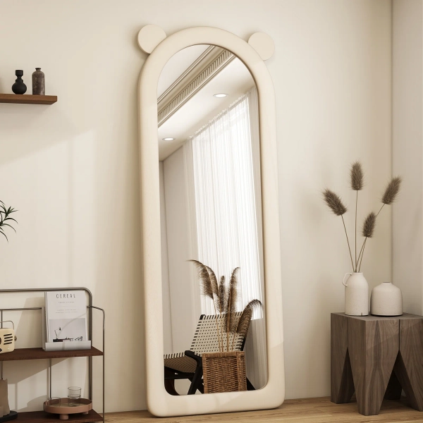 Irregular Full Length Mirror With Flannel Frame | Wayfair