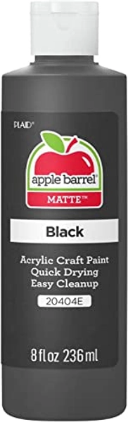 Apple Barrel Acrylic Paint in Assorted Colors (8 Ounce), 20404 Black- (Pack of 1)