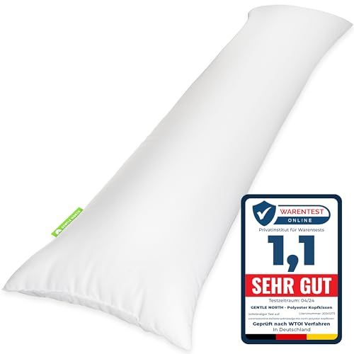 Hochwertiges Seitenschläferkissen - Langes Kissen für Seitenschläfer - Body Pillow - Körperkissen für Erwachsene mit Mikrofaser-Füllung (40 x 145 cm lang) - Ökotex - Schlafkissen Waschbar - 1st. | 40x145cm
