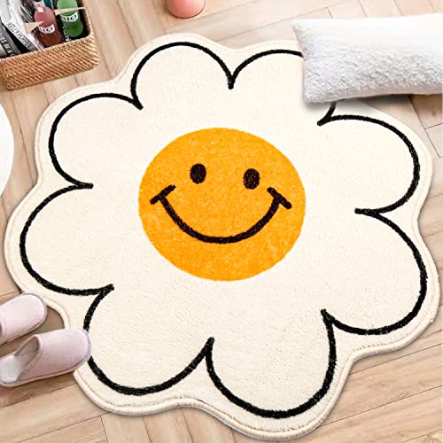 BYETIVE Niedlich Badematte rutschfest Badteppiche, Flauschig Mehrweg Weich Shaggy Badvorleger Supersaugfähig Rutschsichere Rückseite vorleger für Badewanne Dusche und Badezimmer (60 x 60) - 60 x 60