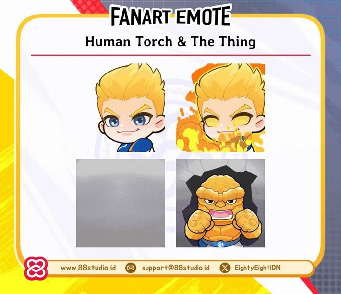 Human Torch & The Thing Eighty Eight Designs!