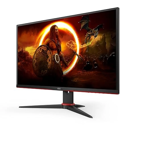 AOC Gaming Q27G2E - Moniteur QHD 27 Pouces, 155 Hz, MPRT de 1 ms, FreeSync Premium (2560x1440, HDMI, DisplayPort) Noir/Rouge