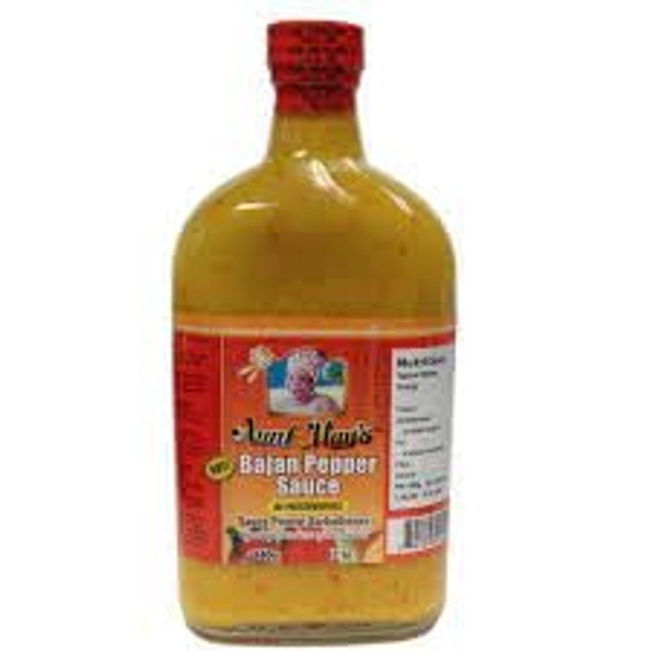 Aunt May's Bajan Pepper Sauce 340g | Authentic Barbadian Flavors | Spicy and Savory Hot Sauce | Taste the Caribbean Heat
