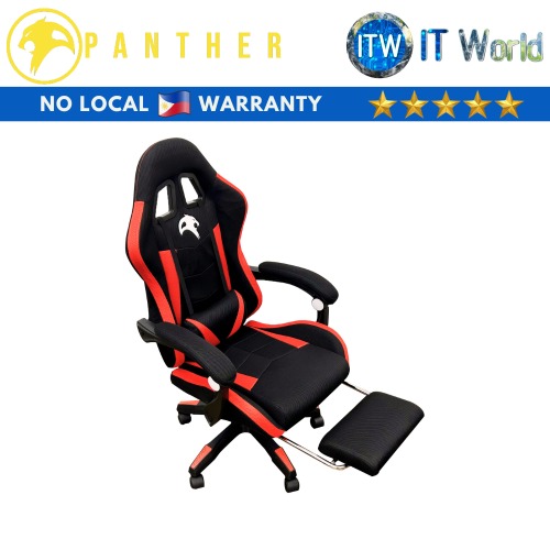 ITW | Panther Nightfall Fabric with Footrest Gaming Chair (All Black | BlackRed | BlackWhite)