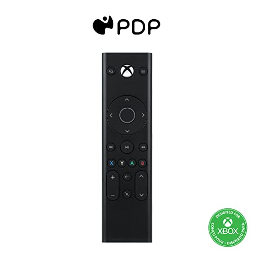 PDP Universal Gaming Media Remote Control for Xbox Series X|S, Xbox One, Officially Licensed for Microsoft Xbox, Motion Activated Backlight, Compact Navigation Toggle, Battery Optimized - Media Remote