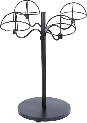 Lhysn Wig Stands for Multiple Wigs Hanger Display Rack,Wig Holder for Styling,Metal Storage Organizer for Wig Rack Stand -Patent Protected (Black) - 4-head