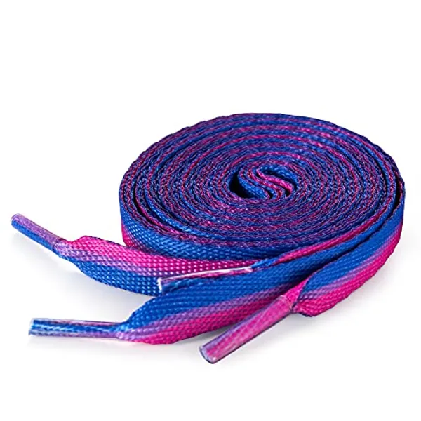 Bisexual Flag Striped Shoelaces Perfect for Sneakers, Boots & Shoes - LGBTQ Stuff - Colorful Boot Shoe Laces for Men & Women