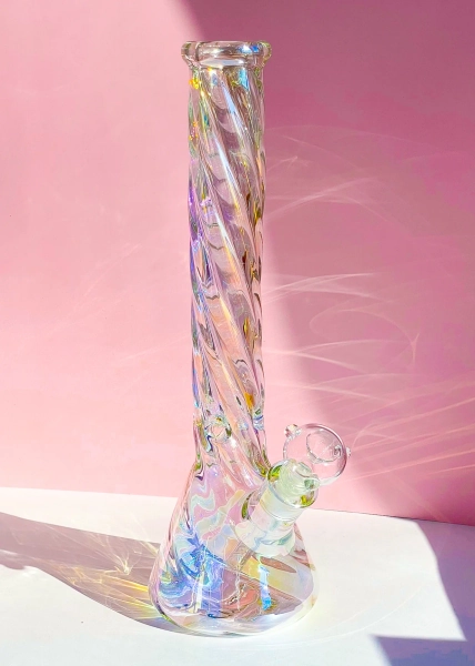 IRIDESCENT SWIRL BEAKER BONG