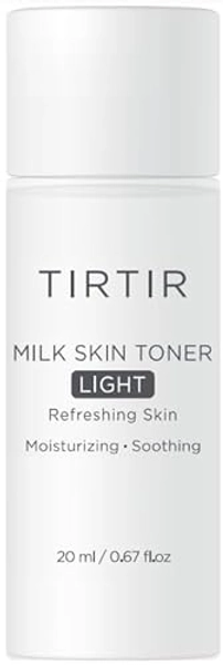 TIRTIR Milk Skin Toner Light | Instant Hydration with 4% Niacinamide, Pore-tightening, Vegan toner for Acne-prone, Sensitive & Oily skin, Fungal Acne Safe, Panthenol, Allantoin, Vitamin B, 0.67 Fl Oz