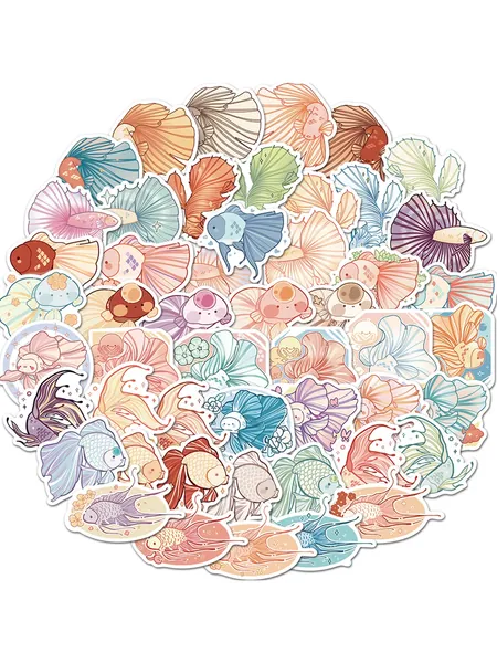 50pc Fish Stickers