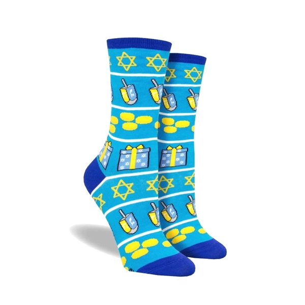 Hanukkah Icons Socks (Adult Medium - Women's Shoe Sizes 5-10)