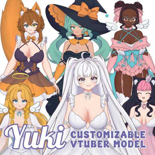 Yuki ˚₊‧꒰ა ⟡ ໒꒱ ‧₊˚ Customizable Magical Girl VTuber Model by marissamjart (@marissamjart)