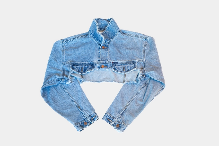 CyberTron Crop Top - Light Blue