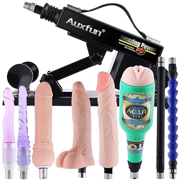 Sex Machine Dildo Machine with Realistic Dildo,Fuck Machine for Women with 3XLR Connector,Thrusting Sex Machine for Man,Adult Toys Sex Toy with 8 Accessories