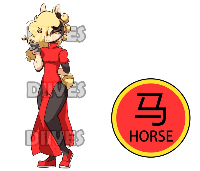 Tang Horse Zodiac Standee by Diives solo comm