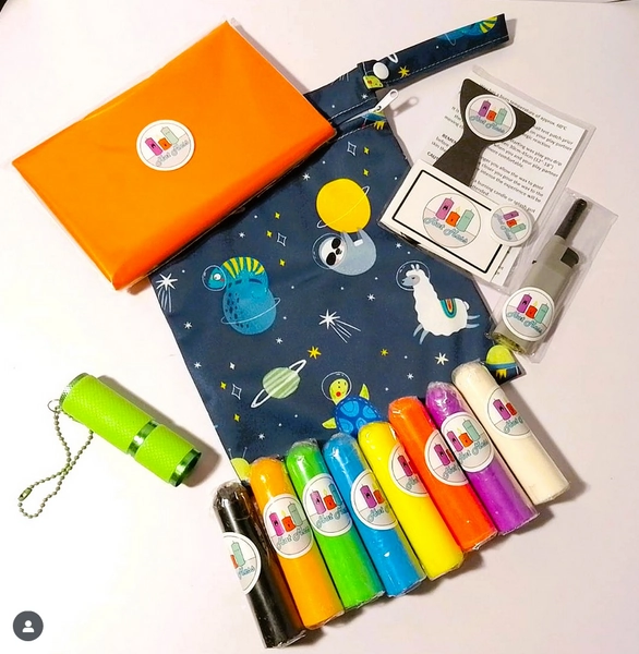 UV WAX PLAY CANDLES KIT - BODY SAFE - SOY WAX - SPACE LLAMA #2 - LIMITED STOCK