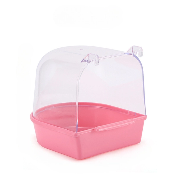Parrot Bathtub Pet Hanging Cage Accessories Bird Cage Budgie Bath Shower Box 