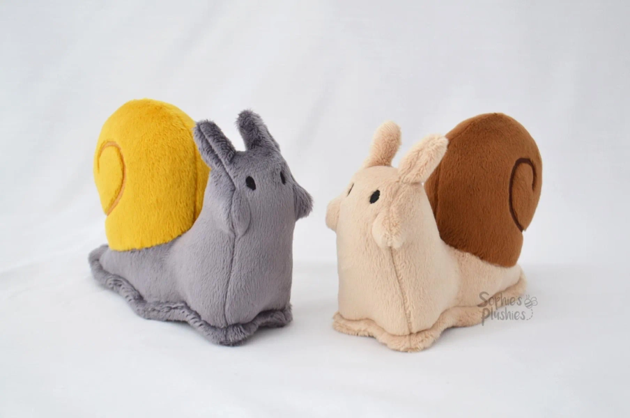 Snail Plush Doll, Stuffed Animal, Handmade Cute Plushie
