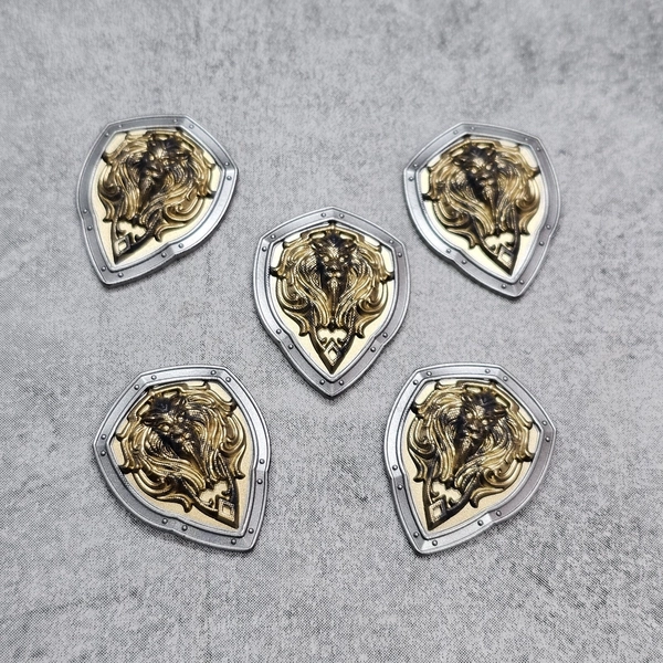 5pack Azeroth Knight Shield Gold Blocks Accessories for Minifigs C9f037 lion