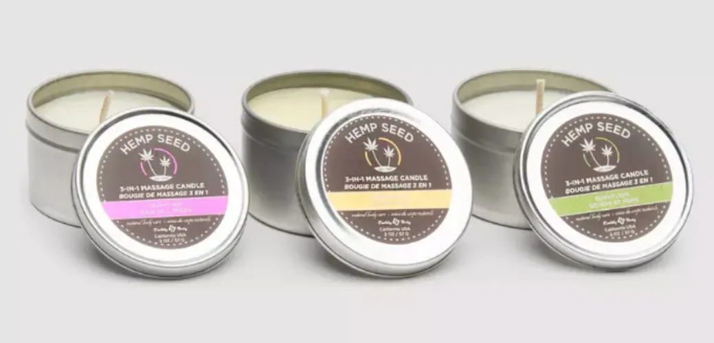 Earthly Body Trio 3-in-1 Mini Massage Candles (3 x 2oz Pack)