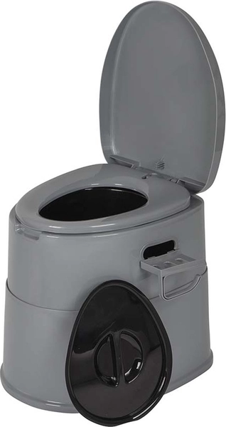 Bo-Camp Draagbaar Toilet Deelbaar - Hoge zit 45cm - 7 Liter - Grijs