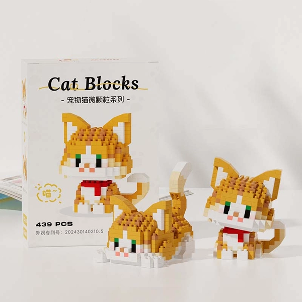 Cute Cat Building Blocks Kawaii Cat Toy Blocks - 1