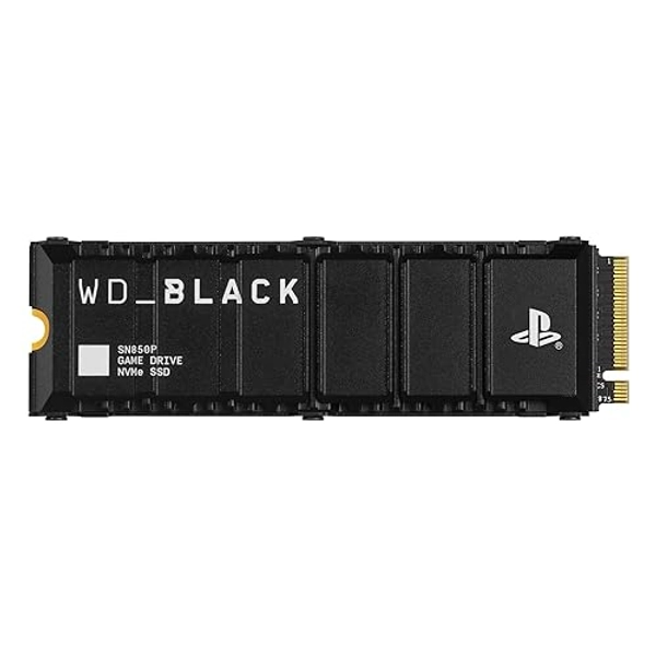WD_BLACK SN850P 4 To PS5 SSD, Officielle pour Playstation 5 et PS5 Consoles, Lecture jusqu'à 7300 Mo/s, avec Dissipateur Thermique, Carte d'extension PS5, Disque SSD interne, Noir