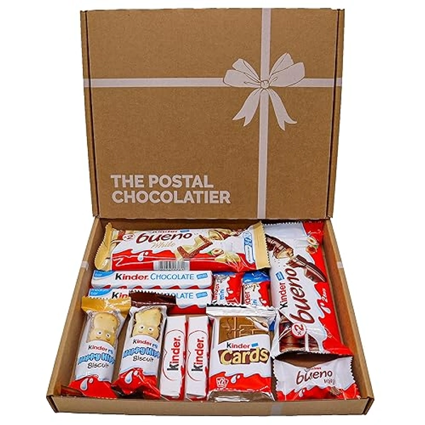 Kinder Chocolate Gift Box Hamper, Letter Box Friendly, Perfect for Presents, Surprises and Special Occasions, Kinder Bueno, Happy Hippo, Kinder Cards