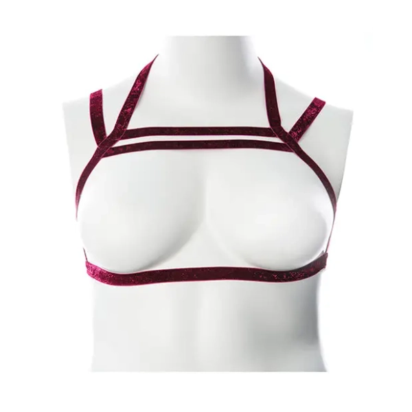 Gender Fluid Sugar Coated Harness - S-L Raspberry Glitter