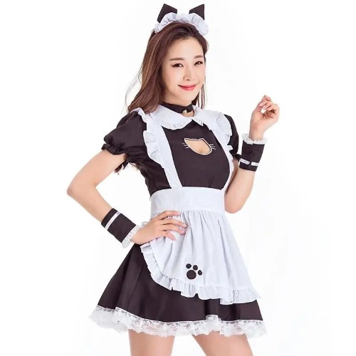 Sweet Maid Cafe Cosplay Outfit with 82cm Length for Cute Neko Coord - XL