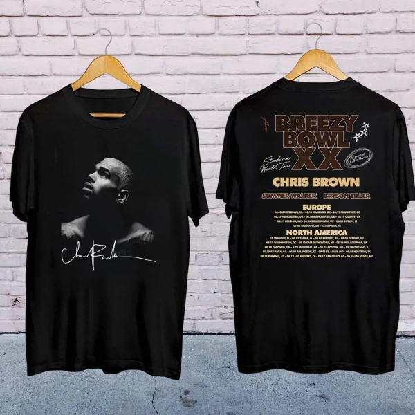 Chris Brown Signatures Shirt, 2025 Chris Brown Breezy Bowl XX Tour T-Shirt Men's Classic T-shirt S Black sold by Heady Ninetta | SKU 45369511 | Printerval UK