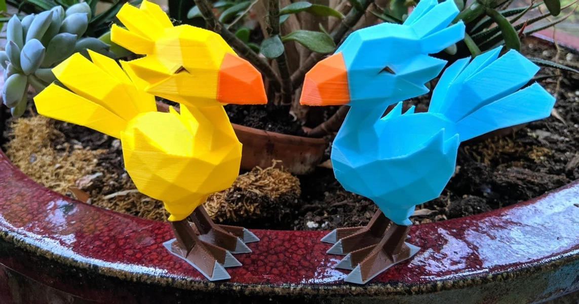 Final Fantasy Chocobo Lowpoly 3D Print - Etsy