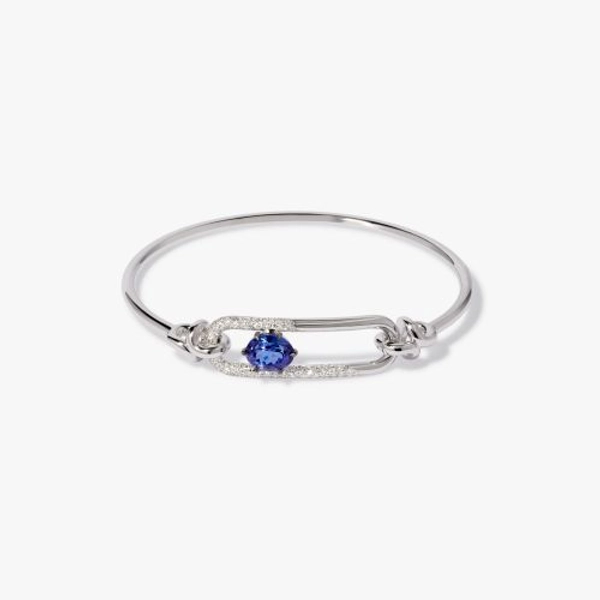 Knuckle Dust Tanzanite & Diamond Bangle