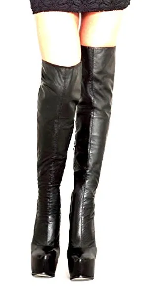 AROLLO Damen Anna 3 Echtleder Overknee Stiefel