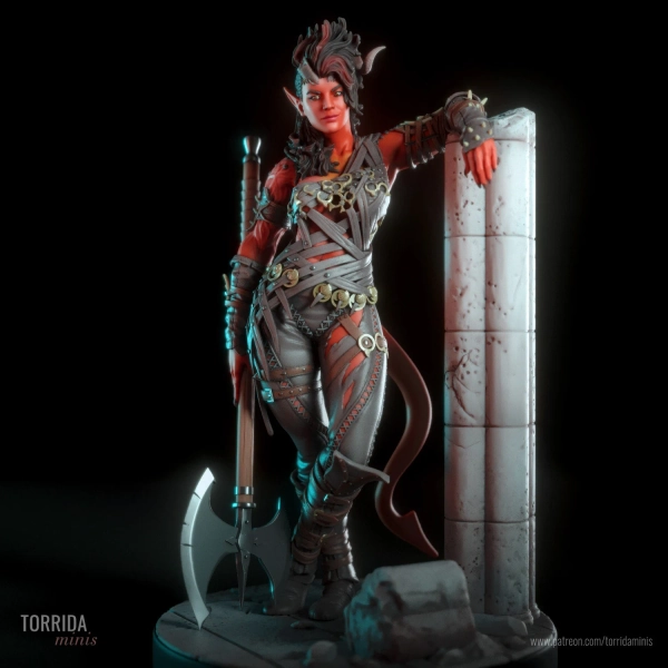 Karlach 3D Printed Statue | Painted or Garage/Model Kit | Designed by Torrida Minis